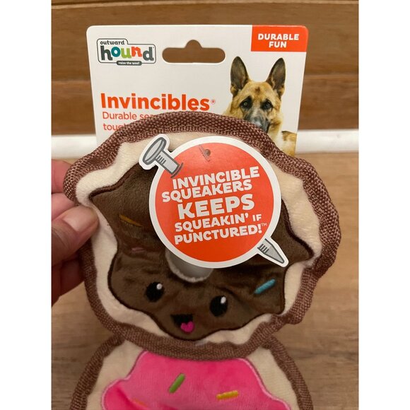 NWT Outward Hound Invincibles Squeaky Donuts Dog Toy Set - Picture 2 of 4